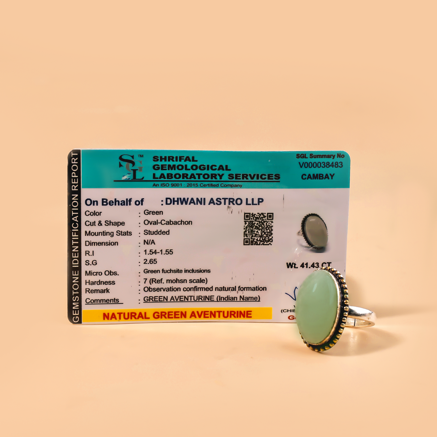 Green Aventurine Ring