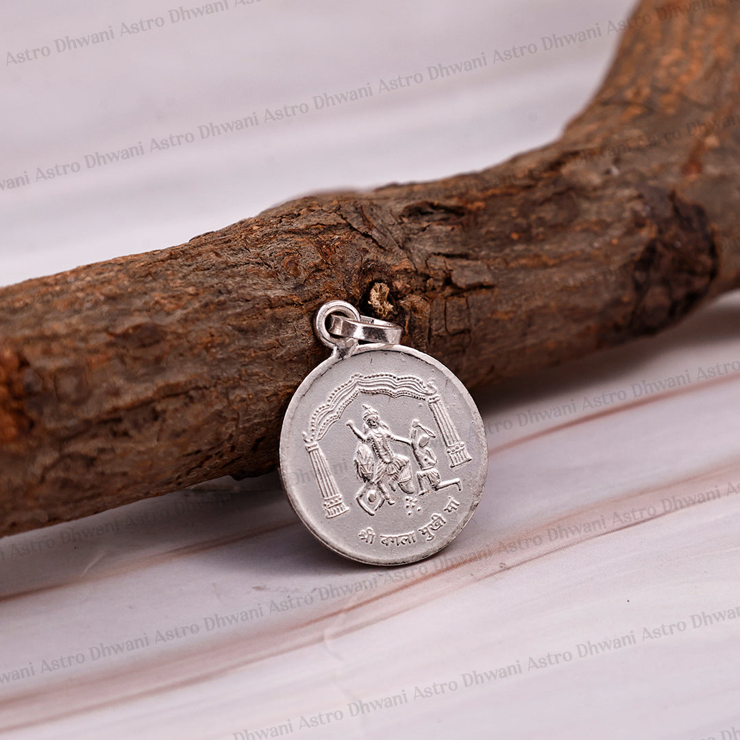 Baglamukhi Yantra (Pure Silver) Pendant