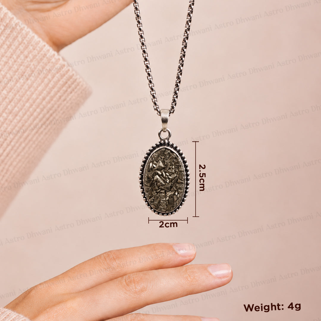Raw Pyrite Pendant for Wealth & Money - Abhimantrit