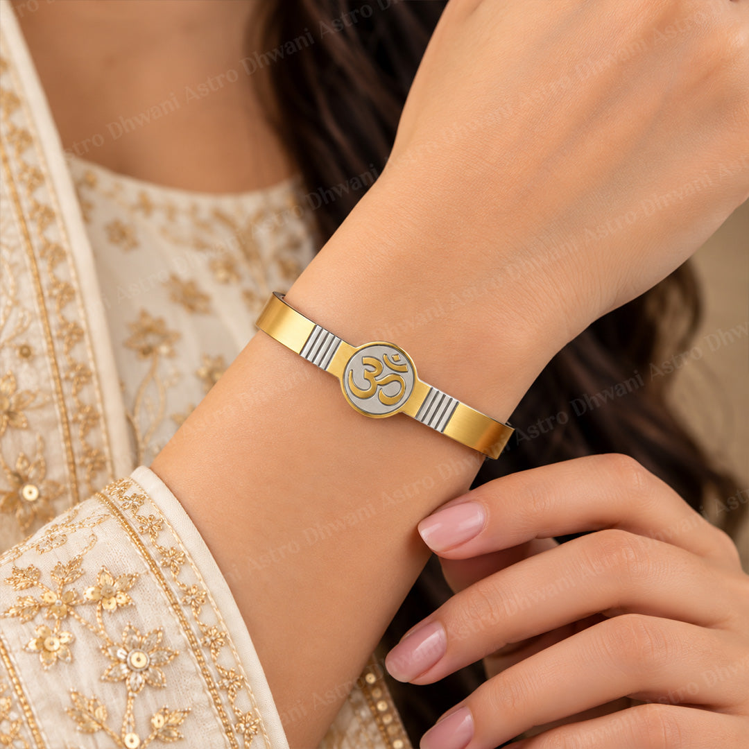 Om Suraksha Kada (IGP Gold Plating) - Abhimantrit