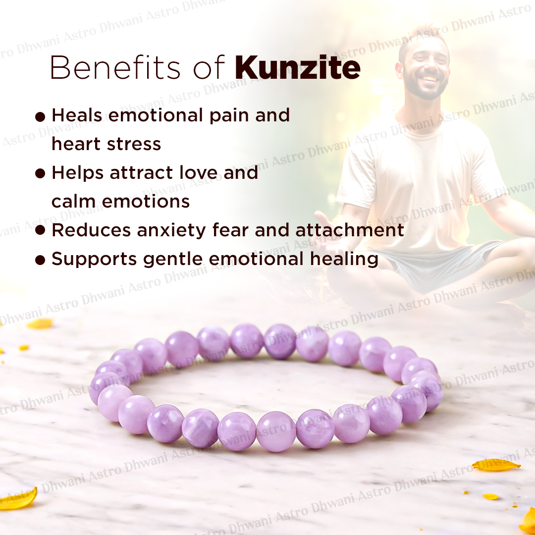 Kunzite Bracelet For Love Emotional Healing Inner Peace