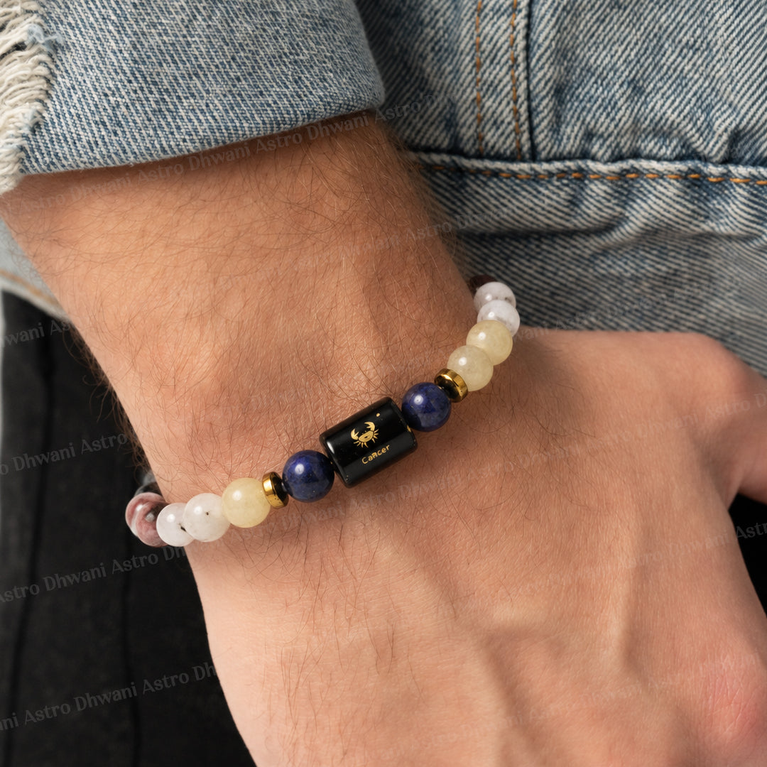Cancer (कर्क राशि) Zodiac Sign Multi Stone Bracelet