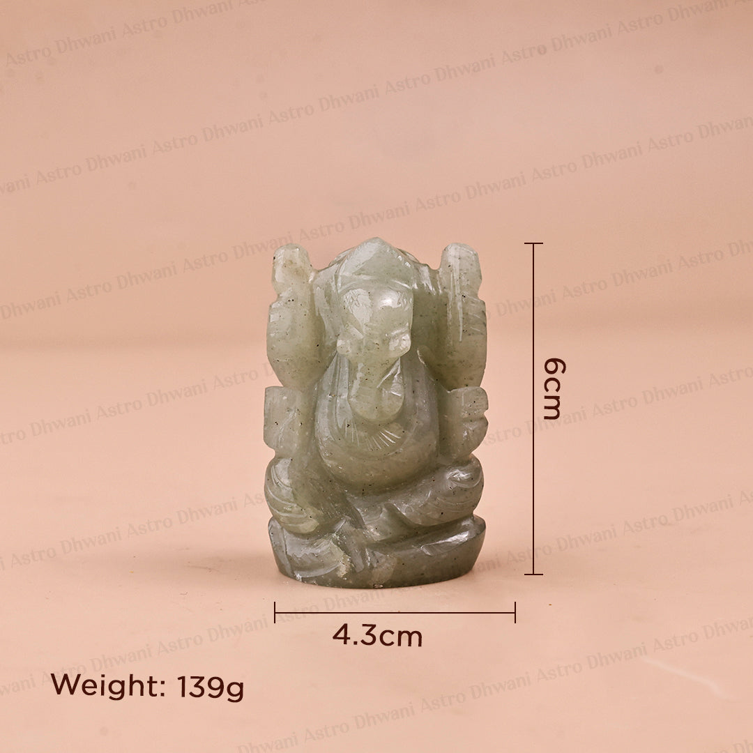 Green Aventurine Ganesha - Abhimantrit