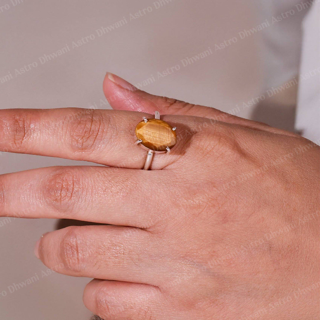 Tiger Eye Stone Ring: Boosts Courage and Self-Confidence