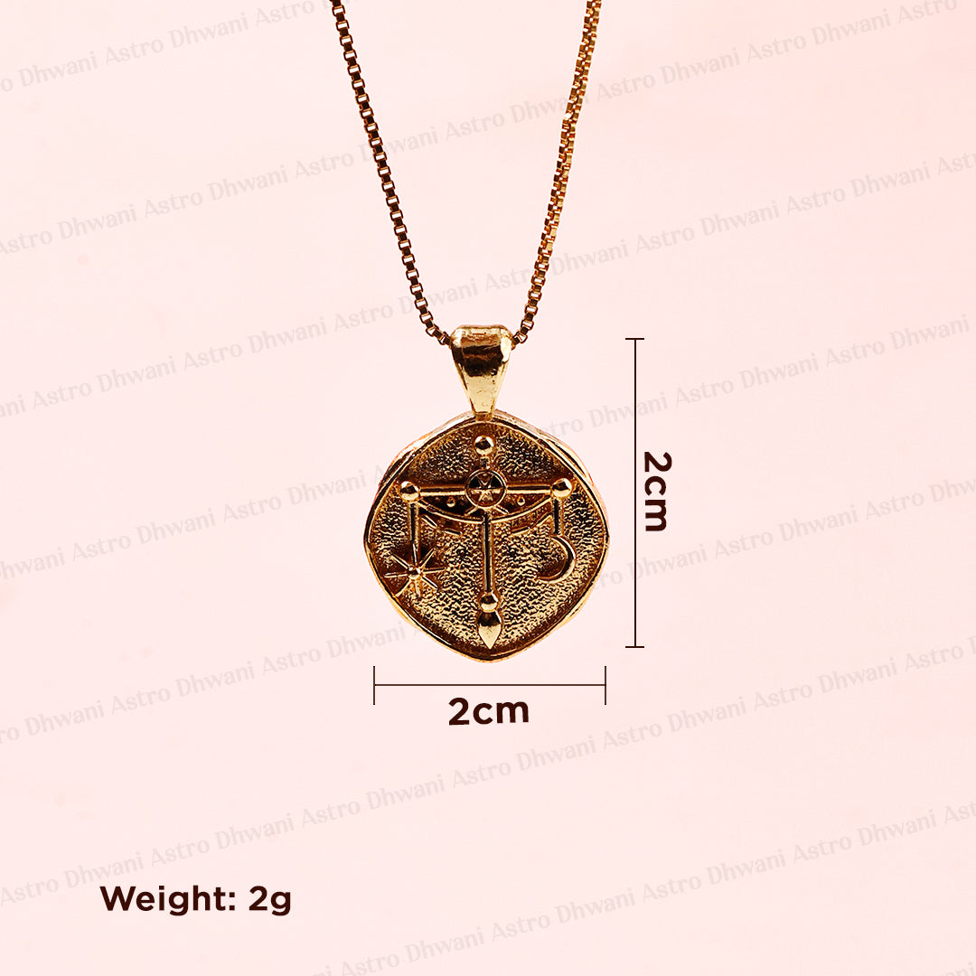 Libra Zodiac Sign Gold Plated Pendant for Beauty & Elegance