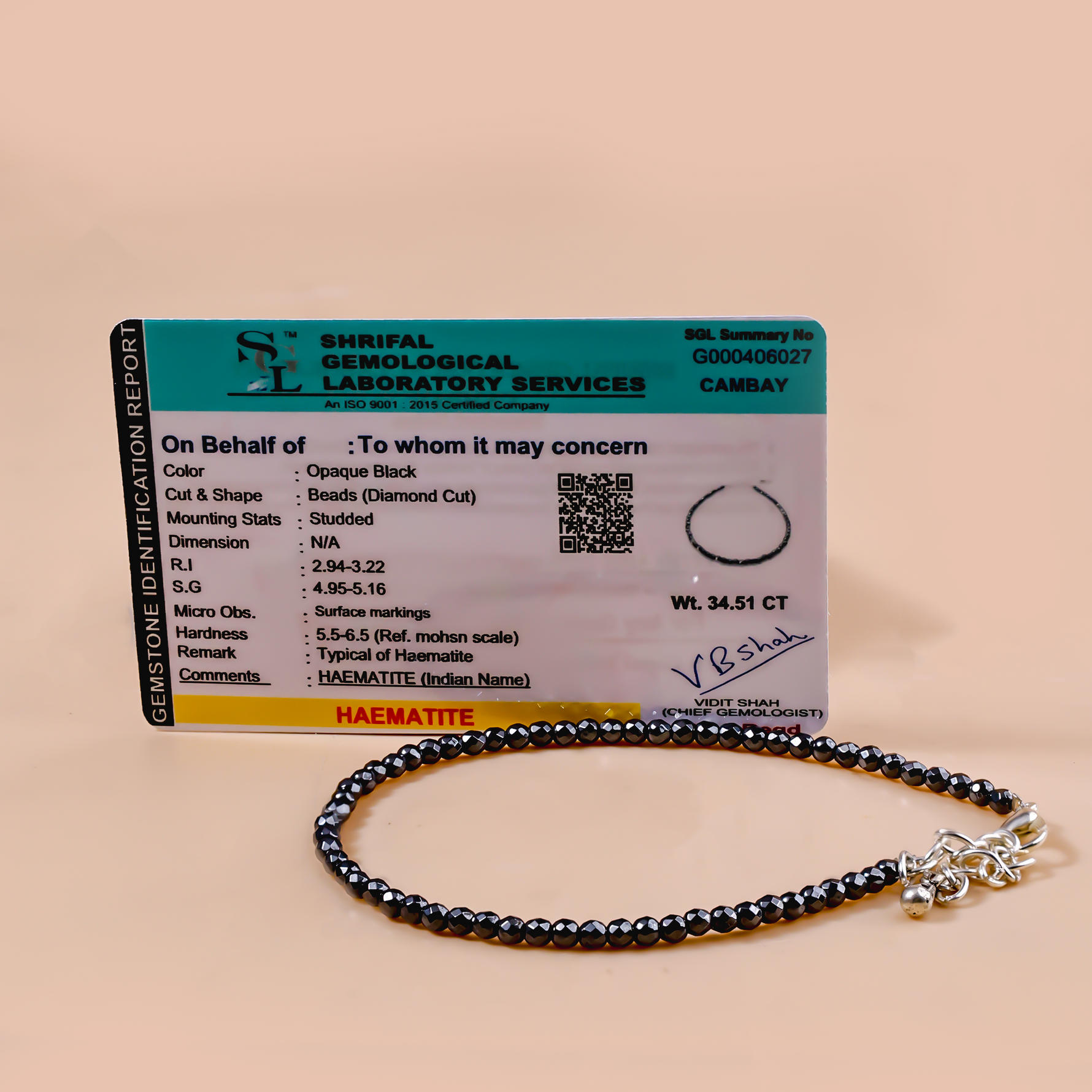 Hametite Anklet Hametite Anklet