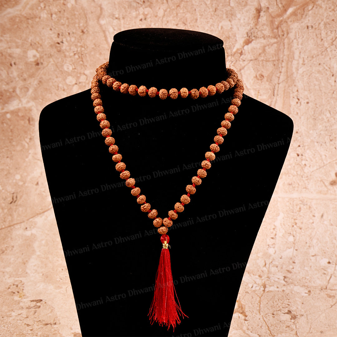 7 Mukhi Rudraksha Mala – Sacred Spiritual Necklace for Prosperity, Meditation & Inner Balance