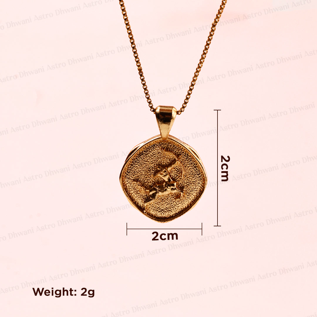 Sagittarius Zodiac Sing Gold Plated Pendant