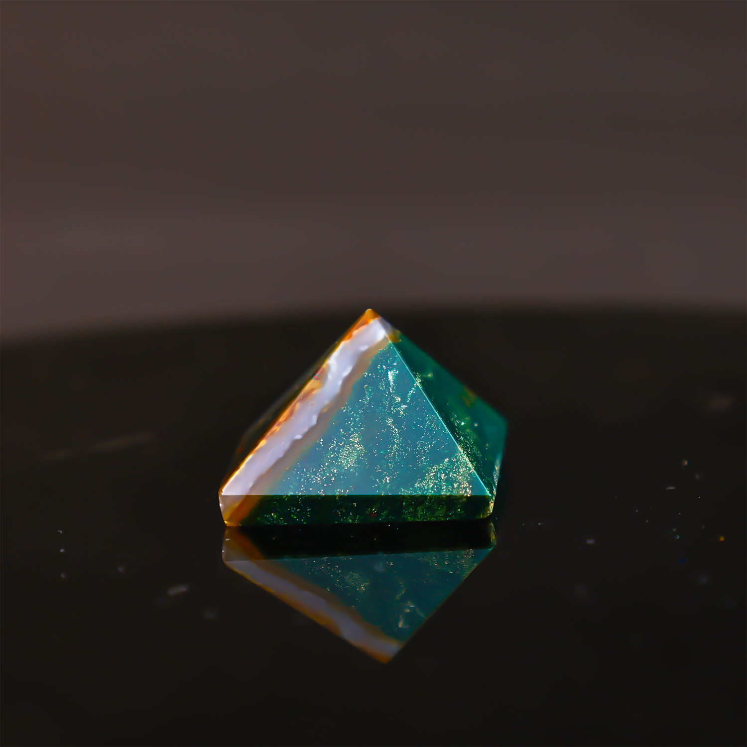 Green Agate Pyramid