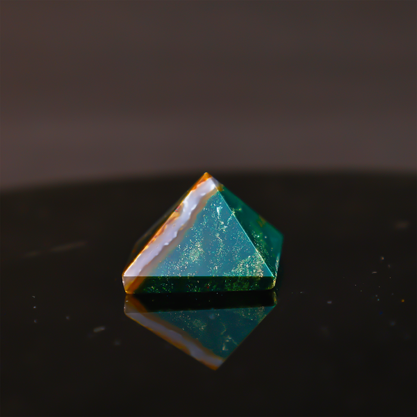 Green Agate Pyramid