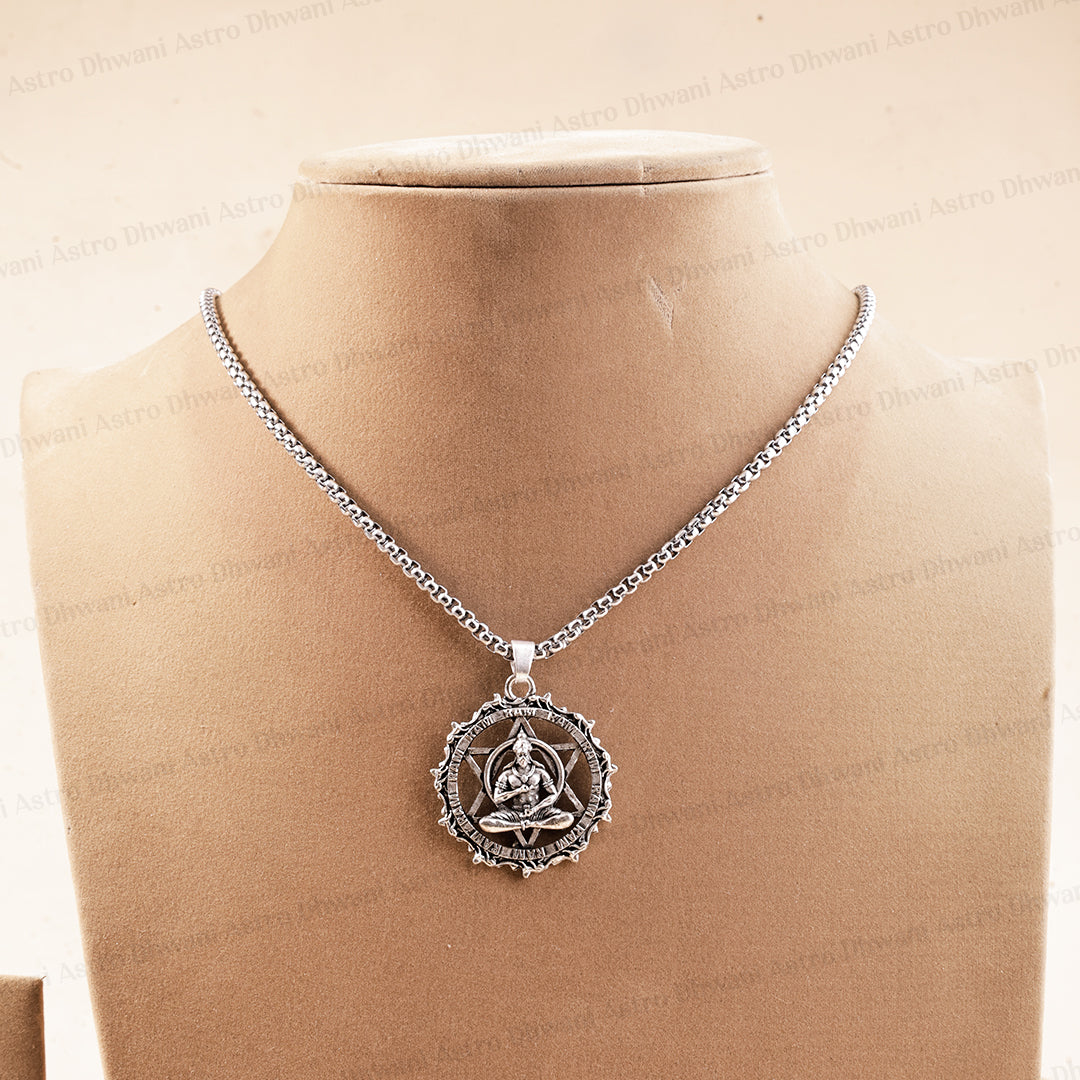 Igp Plating Meditating Hanuman Ji Pendant With Strength Calmness