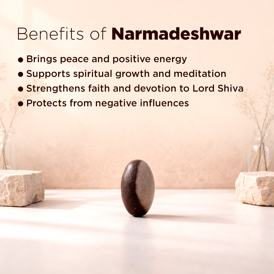 Narmadeshwar Rough Stone - Abhimantrit & Certified