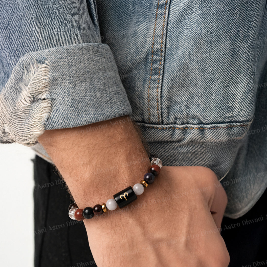 Aries (मेष राशि) Zodiac Sign Multi Stone Bracelets