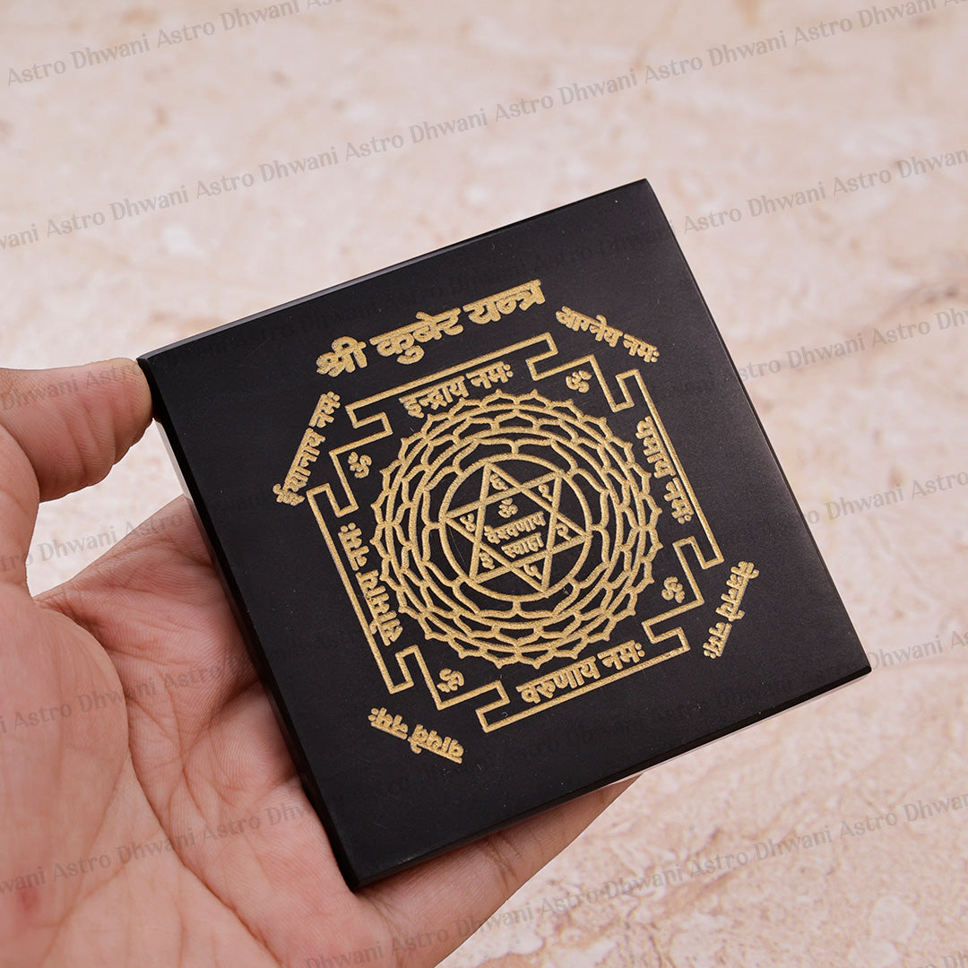 Kuber Black Agate Yantra - Abhimantrit
