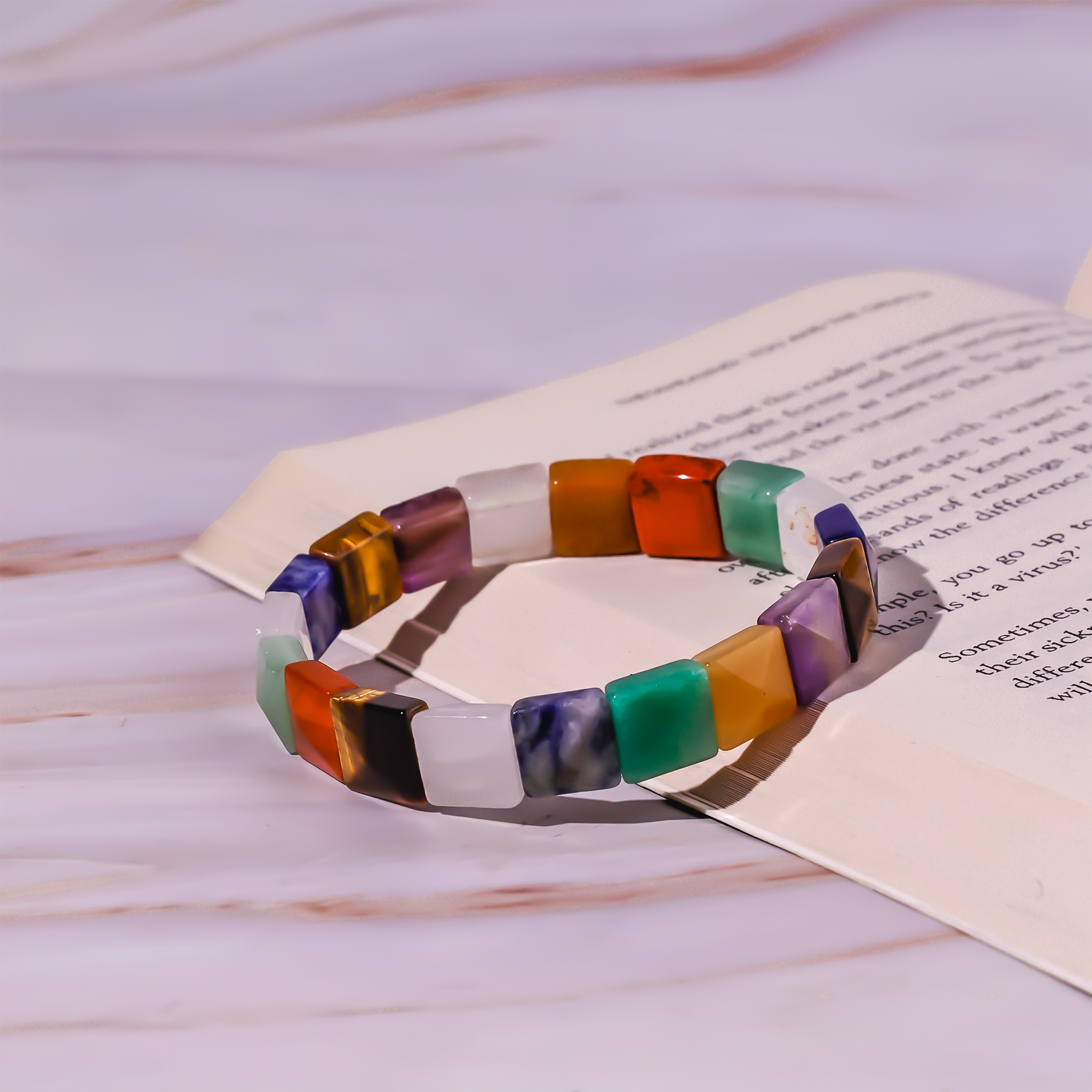 7 Chakra Pyramid Bracelet