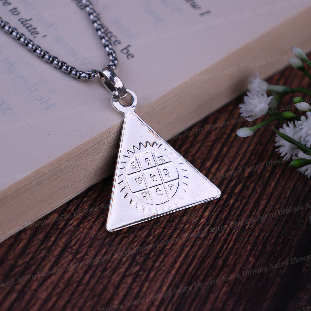 Pyra Surya With Loshu Grid Yantra Pendant