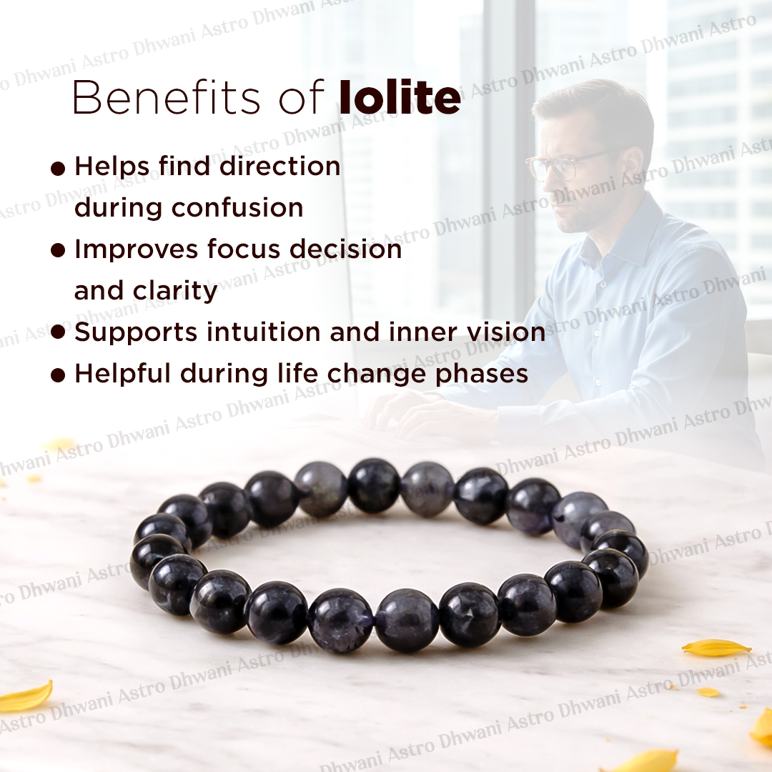 Release the Cause of Addiction: Iolite Bracelet - Abhimantrit & Certified