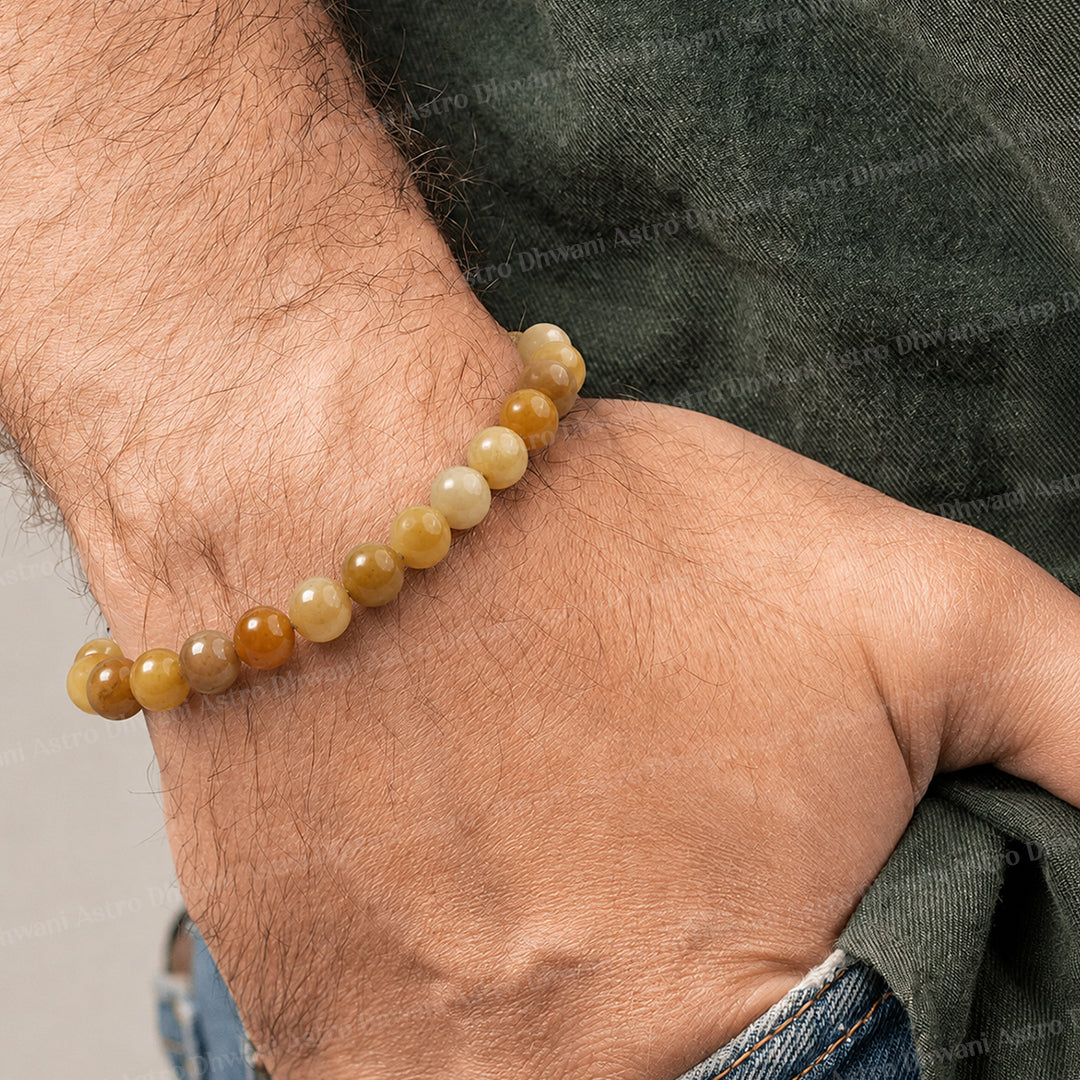 Fulfill Your Desires with Divine Blessings Bracelet (Yellow Aventurine) - Abhimantrit & Certified