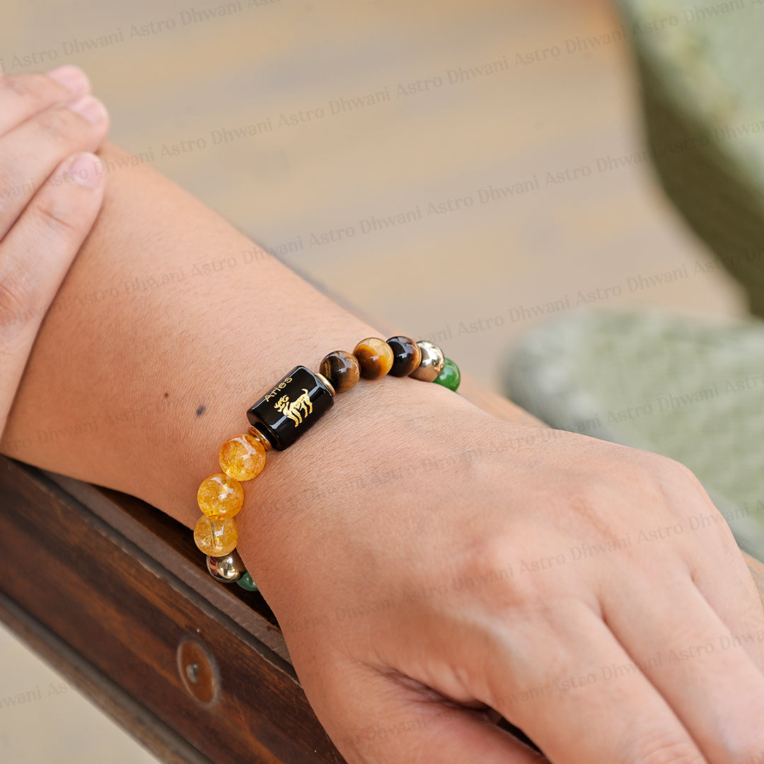Dhan Yog Bracelet with Aries ( मेष ) Zodiac Sign