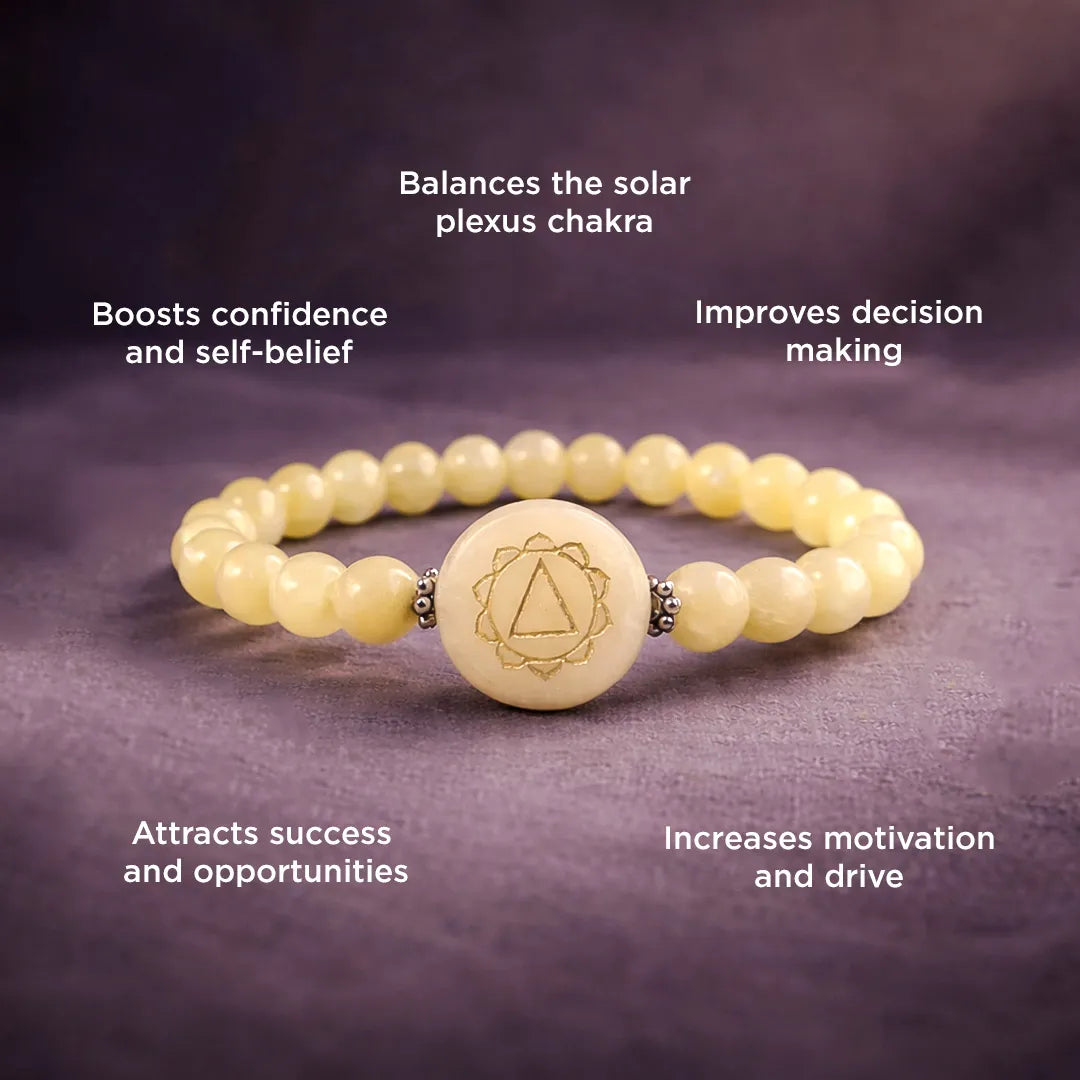 Yellow Calcite Solar Plexus Chakra Bracelet – Abhimantrit & Energized
