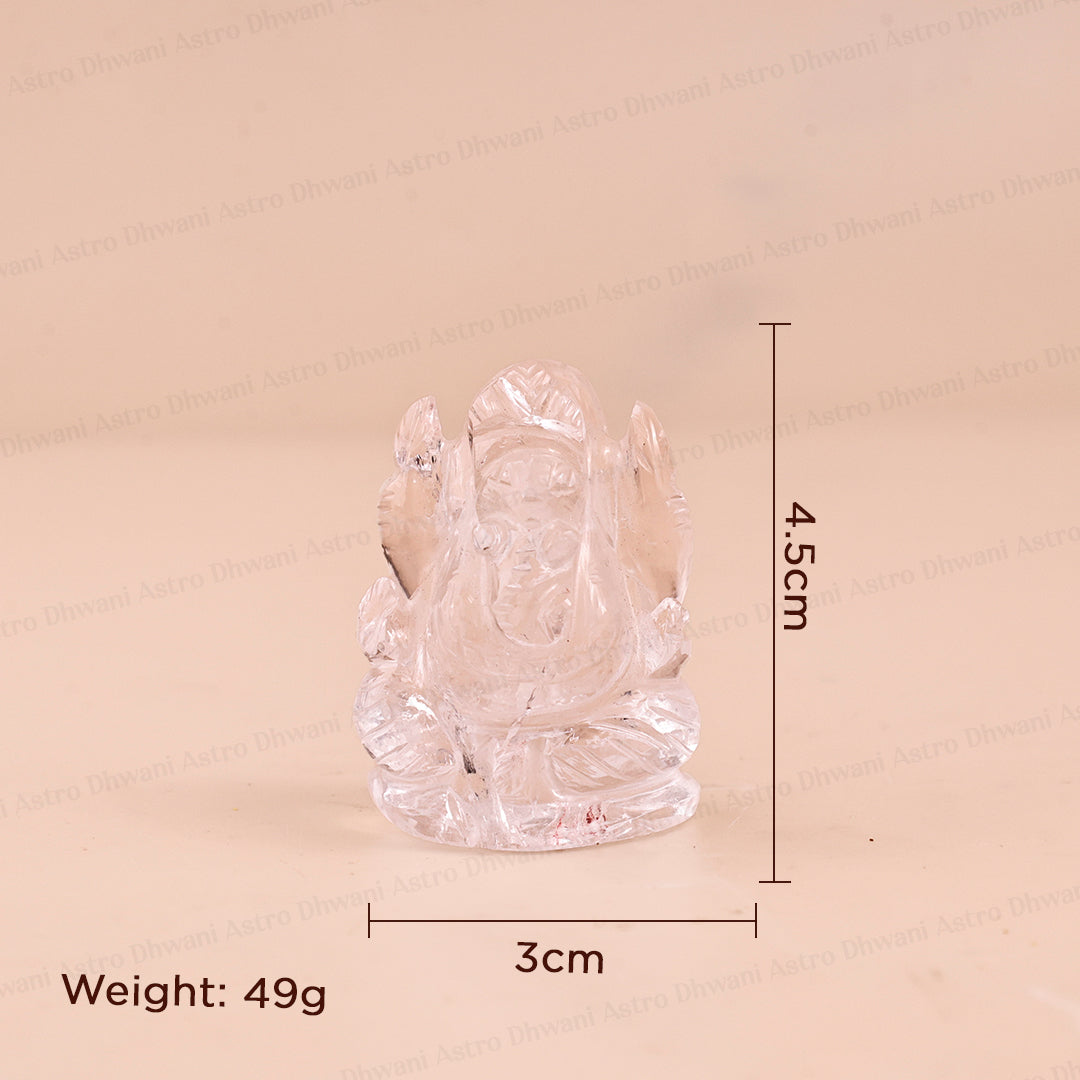 Clear Quartz Ganesh - Abhimantrit