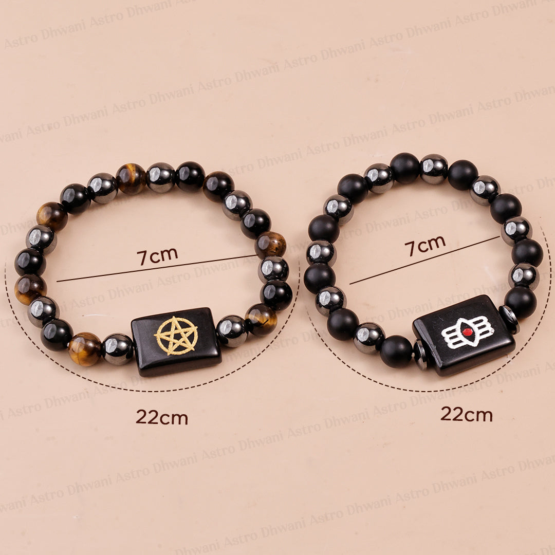 Har Manokamna Purti Combo (Divya Shakti Bracelet & Shiv Netra Bracelet) - Abhimantrit & Certified
