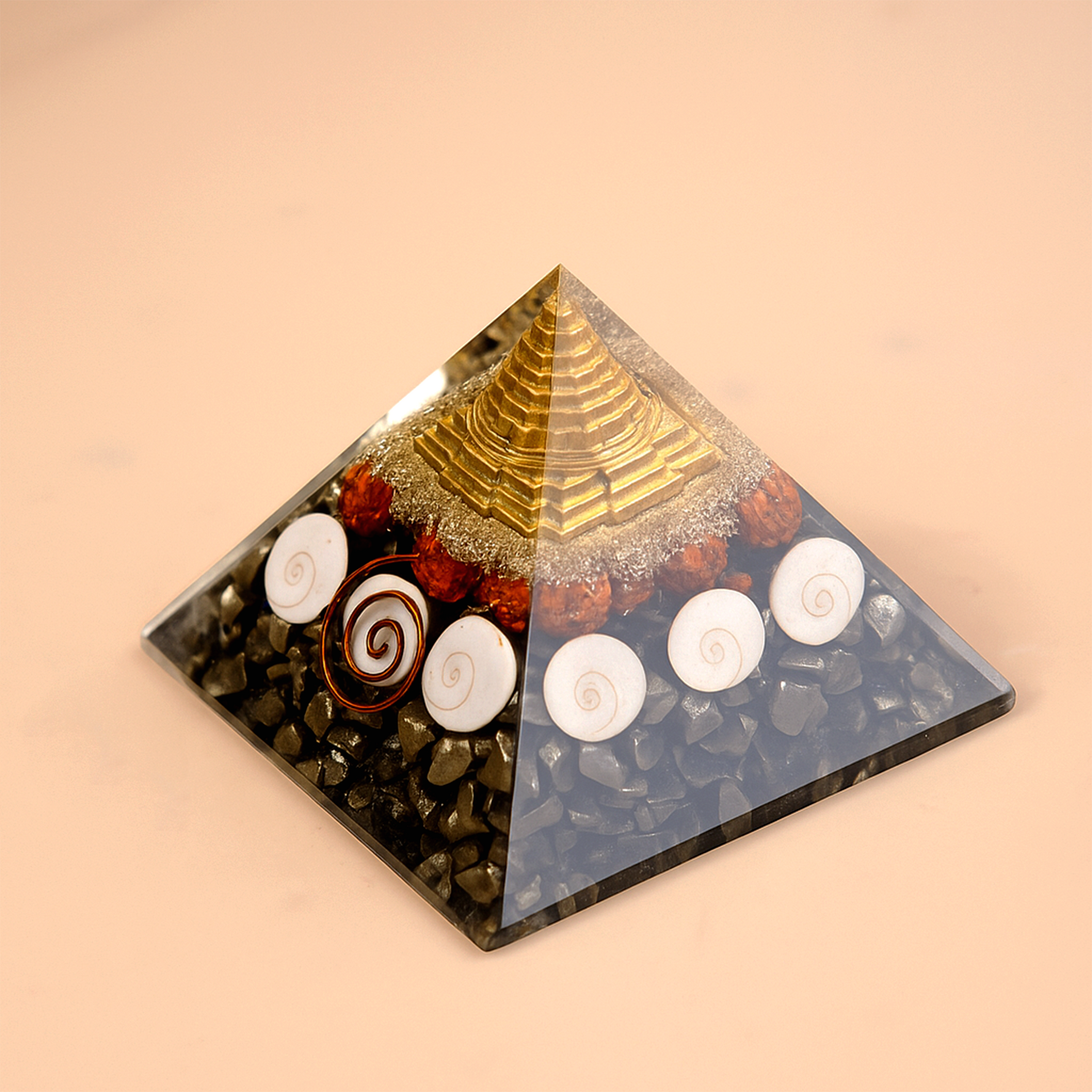 Laxmi & Vishnu with Pyrite Pyramid