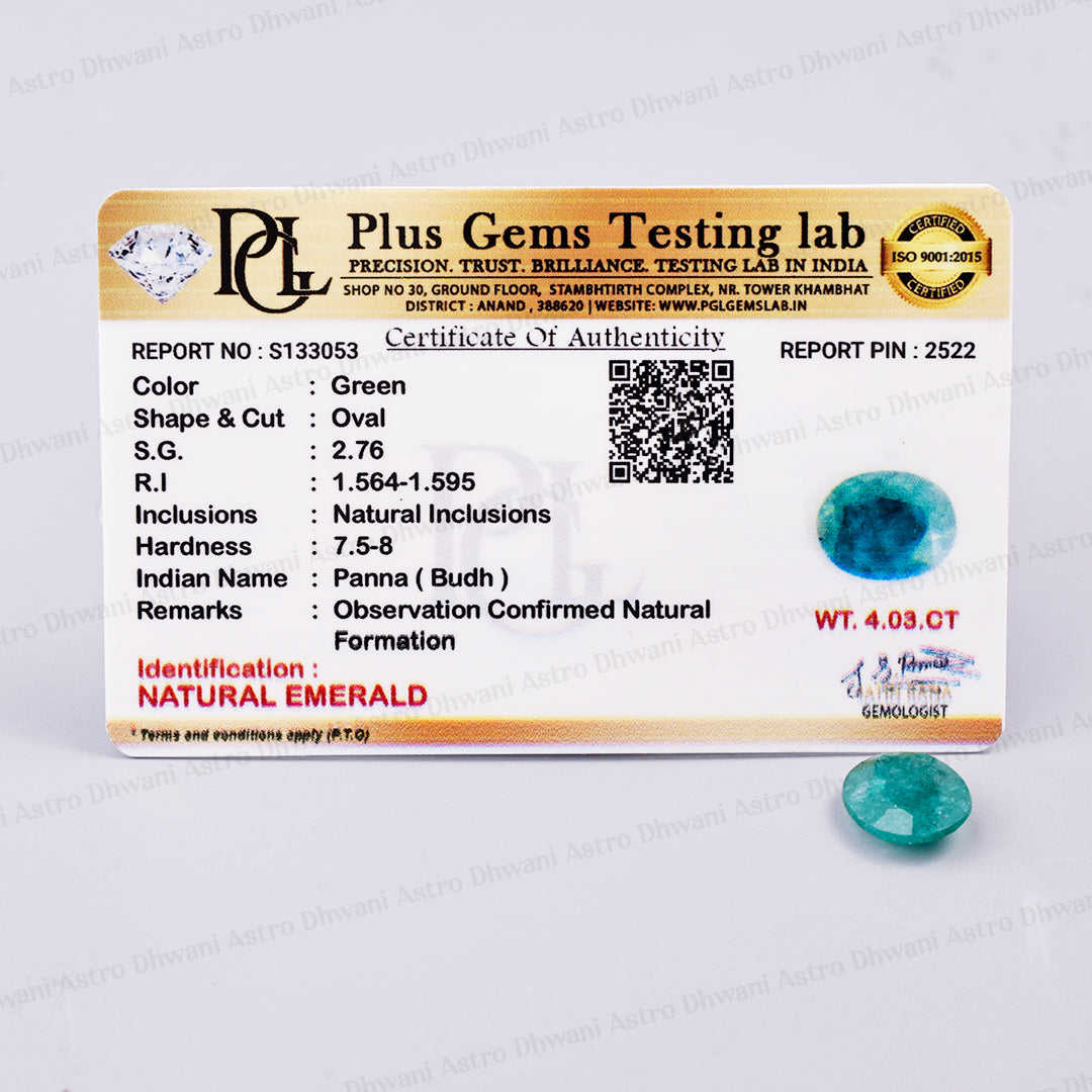 Emerald Panna (Ratan) 4.03 Carat