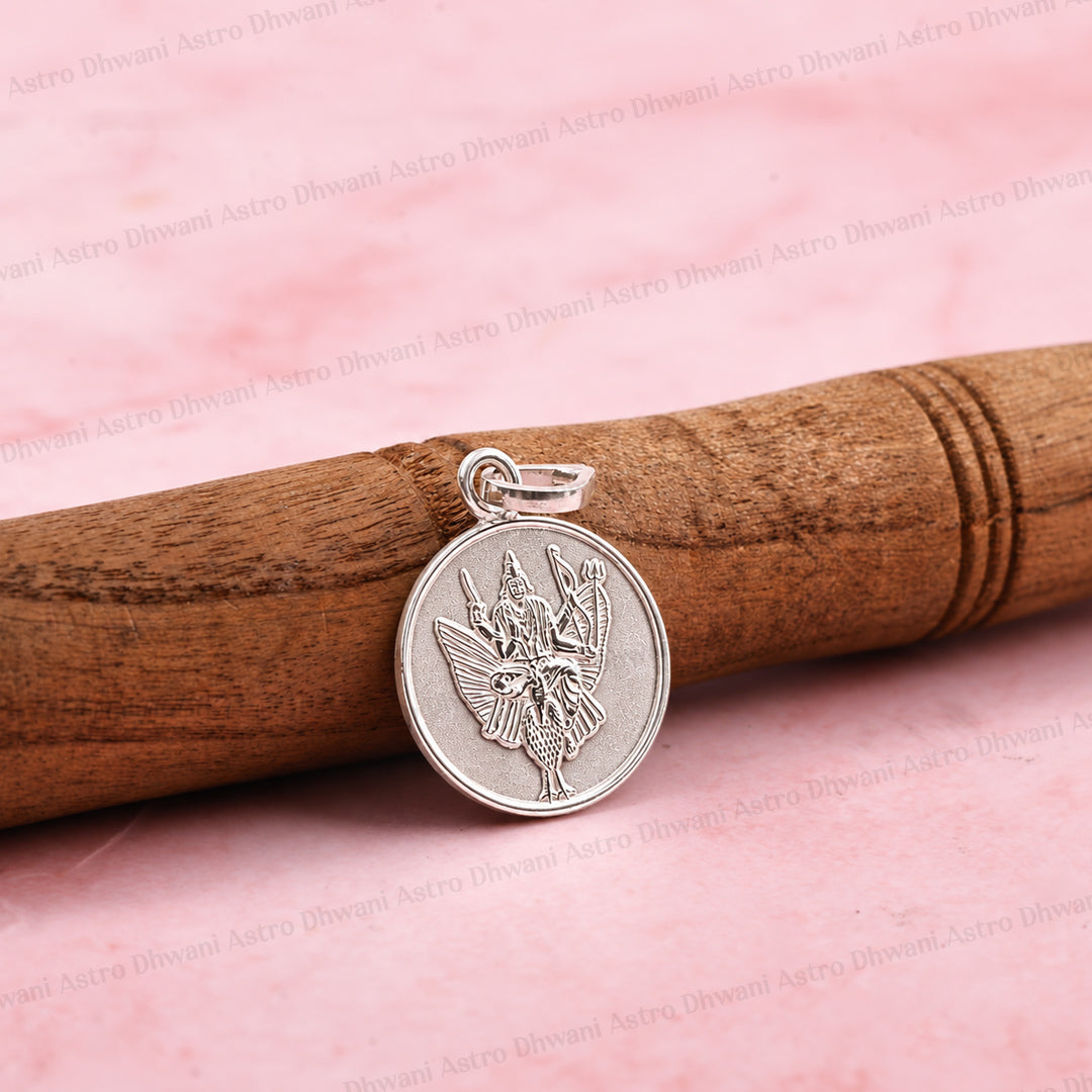 Shani Yantra (Pure Silver) Pendant - Abhimantrit