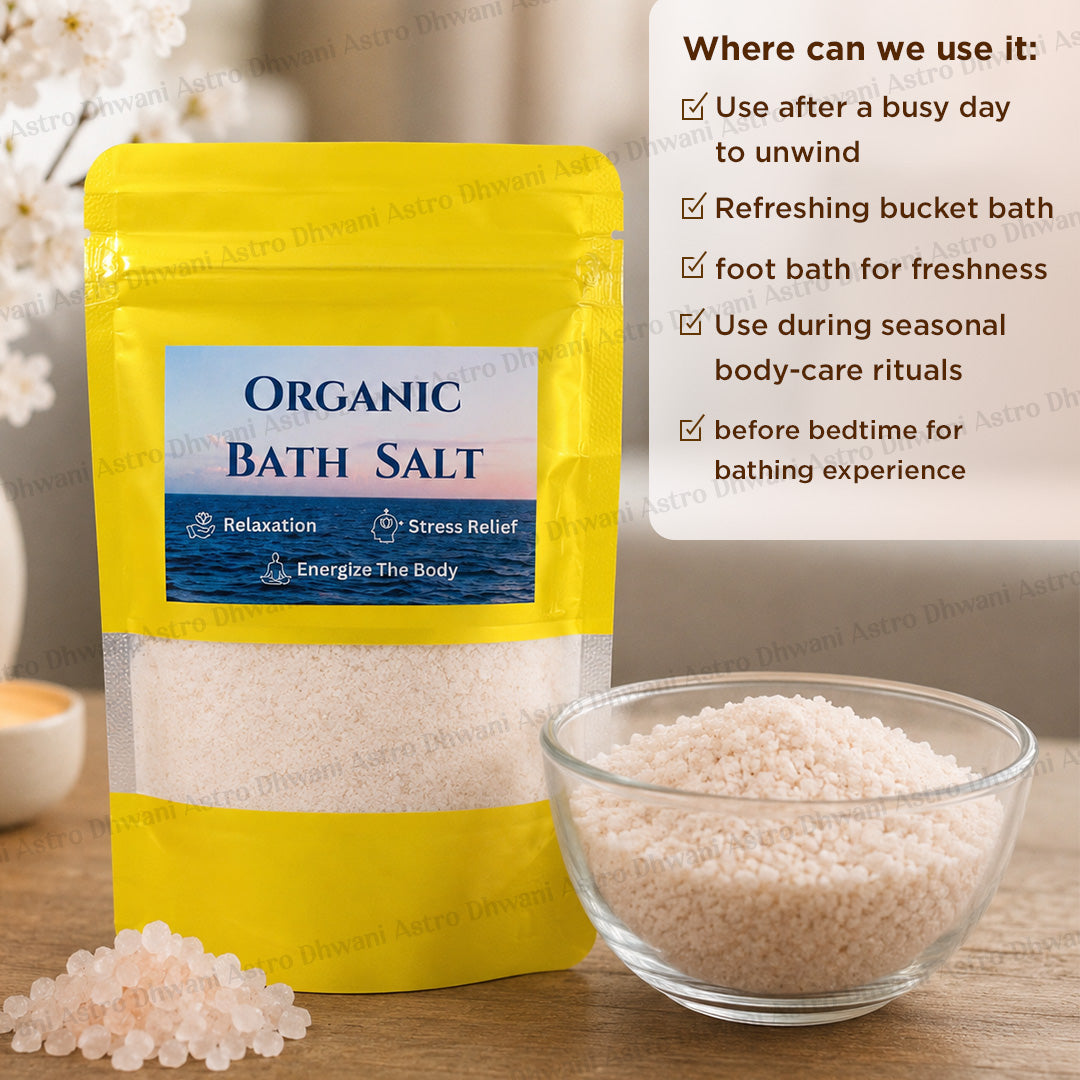 Organic Bath Salt | Aura Cleansing Bath Soak | Stress Relief Mineral Salt