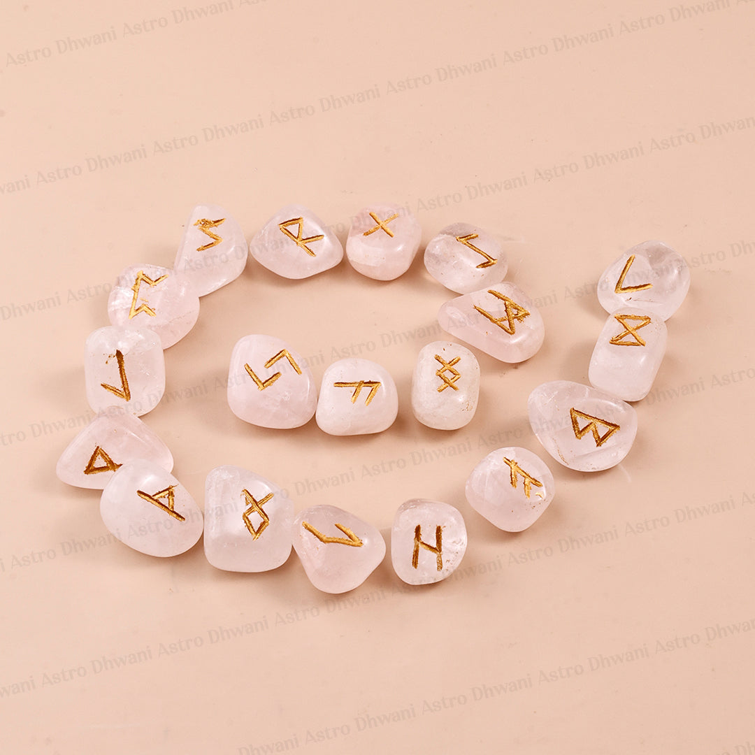 ROSE QUARTZ REIKI SYMBOS TUMBLE ( Abhimantrit & Certified )