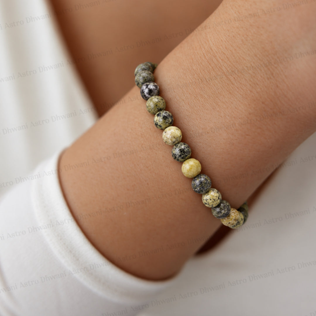 Balances Your Energy & Improves Communication: Serpentine Bracelet - Abhimantrit & Certified