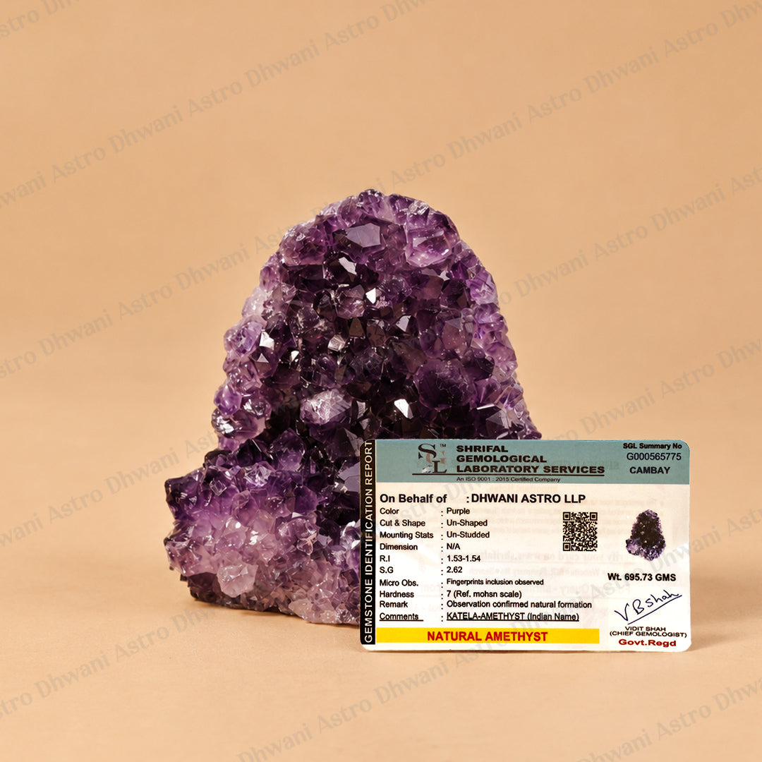 Amethyst Crystal Cluster (Brazillian): Emotional Healing & Stress Relief