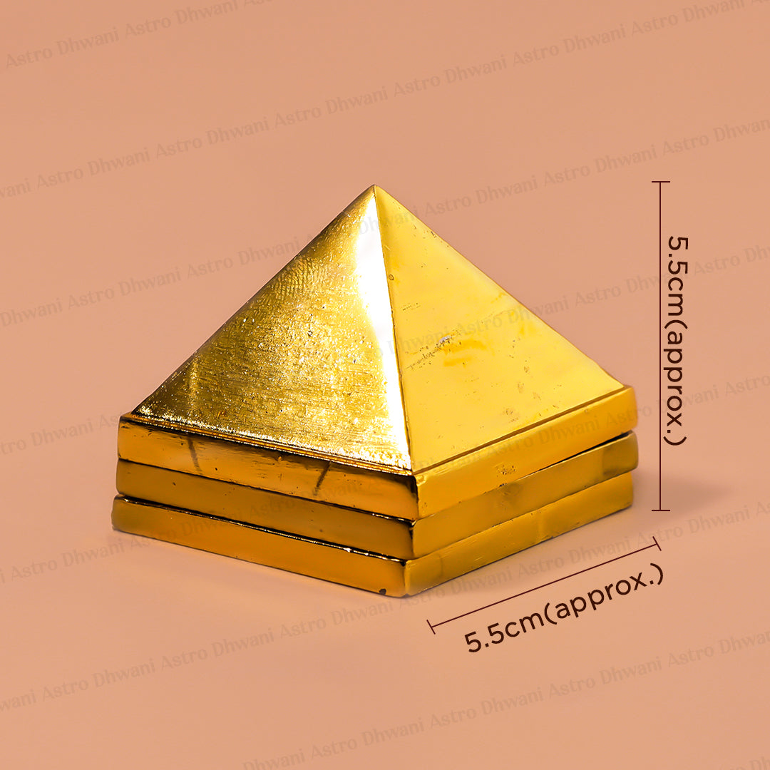 Brass Vastu Pyramid - Abhimantrit & Certified