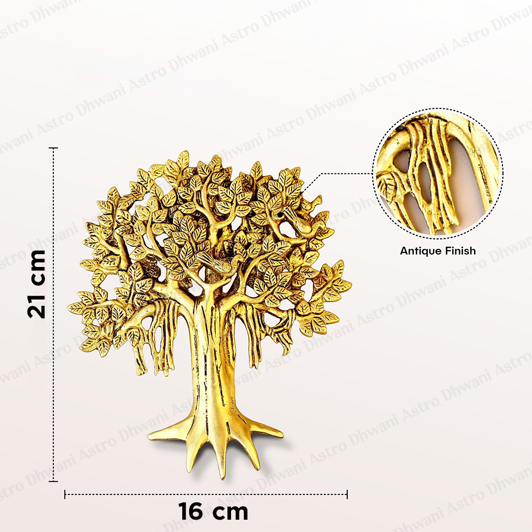 Brass Kalpavriksh Tree Wall Hanging for Prosperity & Vastu