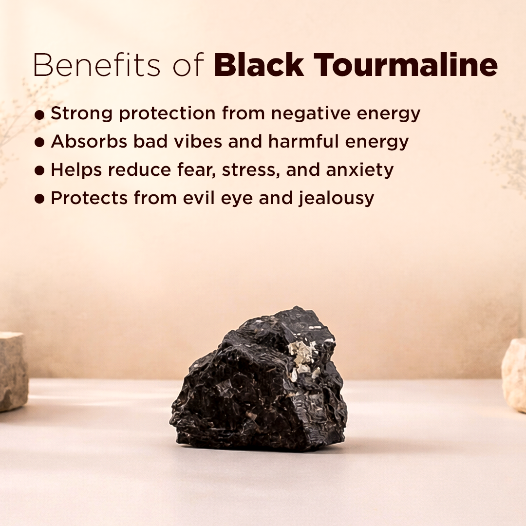 Tourmaline Rough Stone - Abhimantrit & Certified