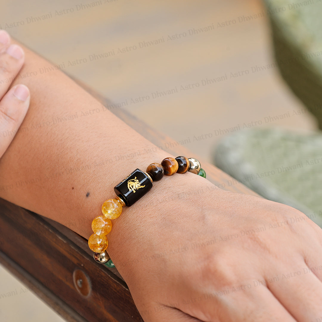 Dhan Yog Bracelet with Leo ( सिंह ) Zodiac Sign