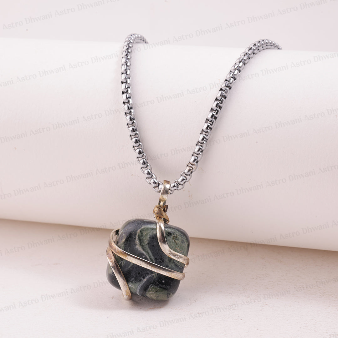 Kambaba Jasper Wrapping Pendant - Abhimantrit