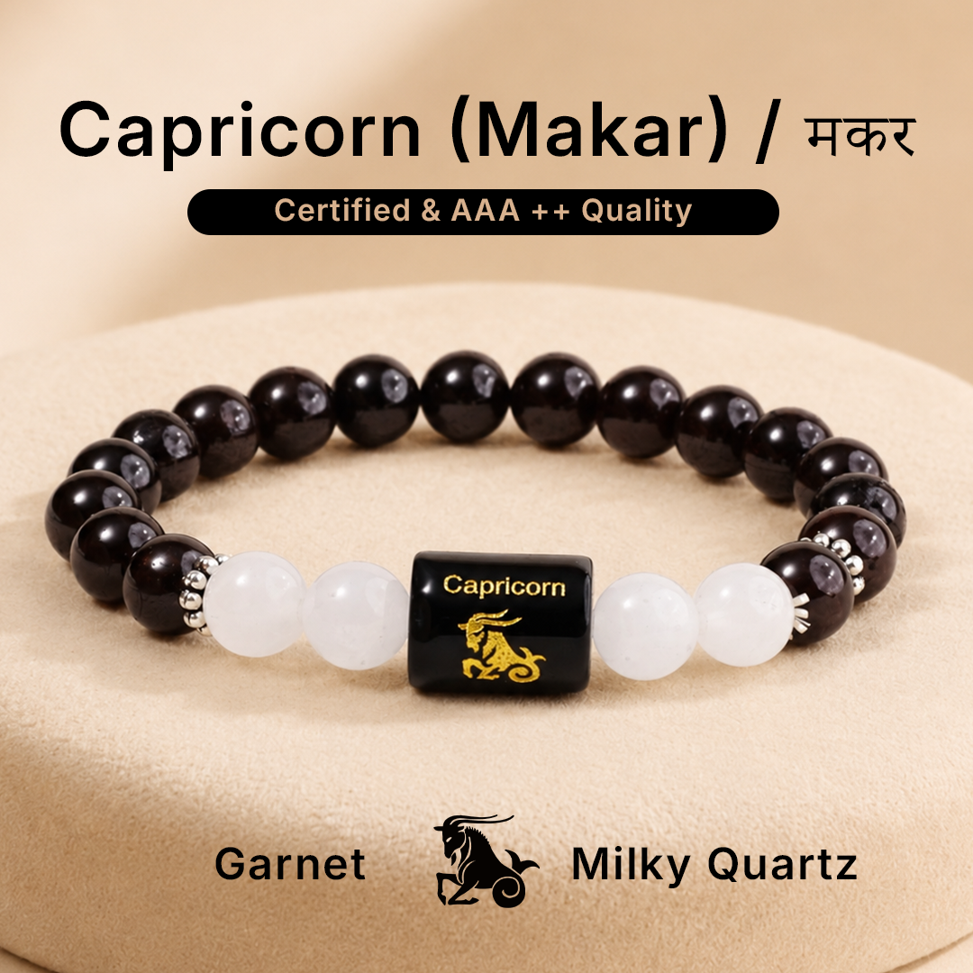 Zodiac Sign Bracelet – All 12 Signs | Energized Gemstone Bracelet | Dhwani Astro