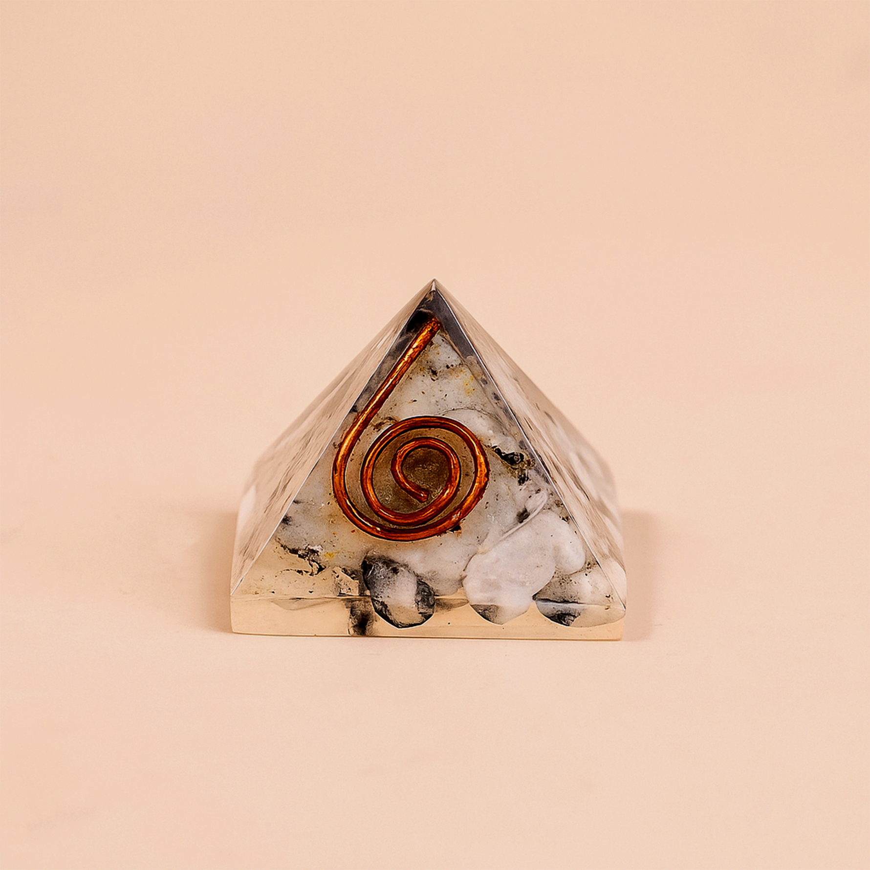Moonstone Orgonite PyramidMoonstone Orgonite Pyramid - Abhimantrit