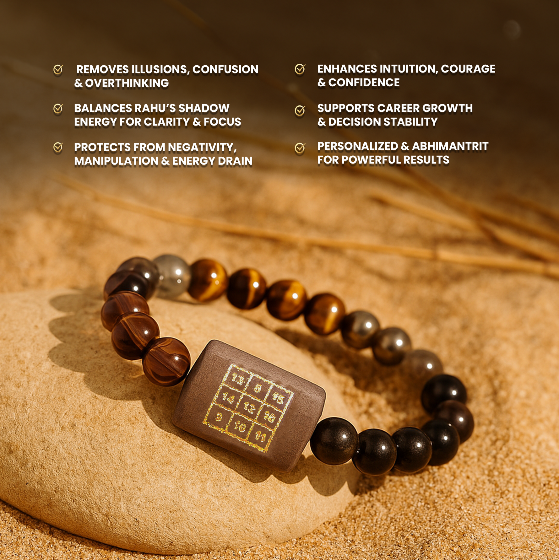 Rahu Yantra Bracelet - Raato-Raat Success & Andha PaisaRahu Yantra Bracelet - Raato-Raat Success & Andha Paisa