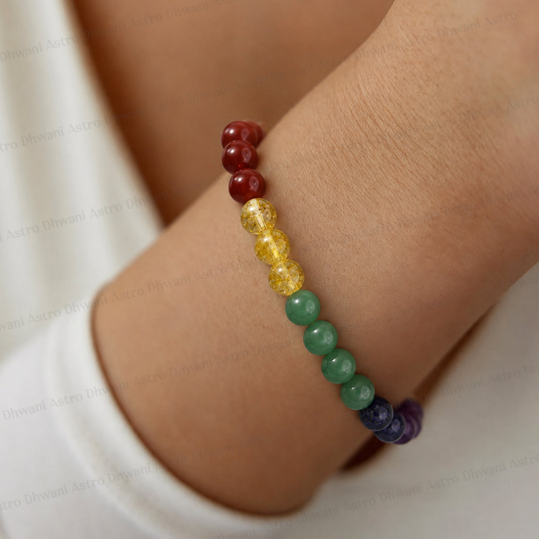Seven Chakra Bracelet - Abhimantrit & Certified