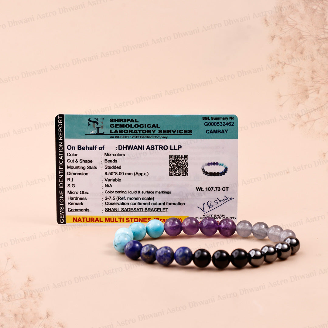 Shani Sade Sati Bracelet - Abhimantrit & Certified