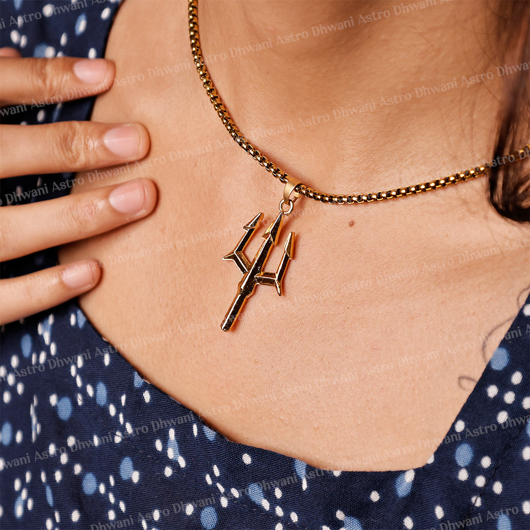Bholenath Trishul Pendant (Blessing & Protection) - Abhimantrit