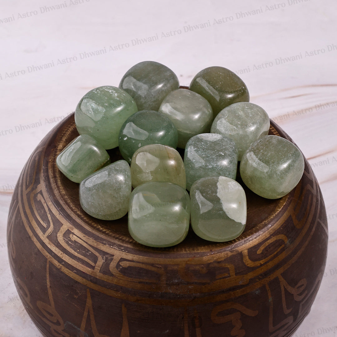 GREEN AENTURINE TUMBLE ( Abhimantrit & Certified )
