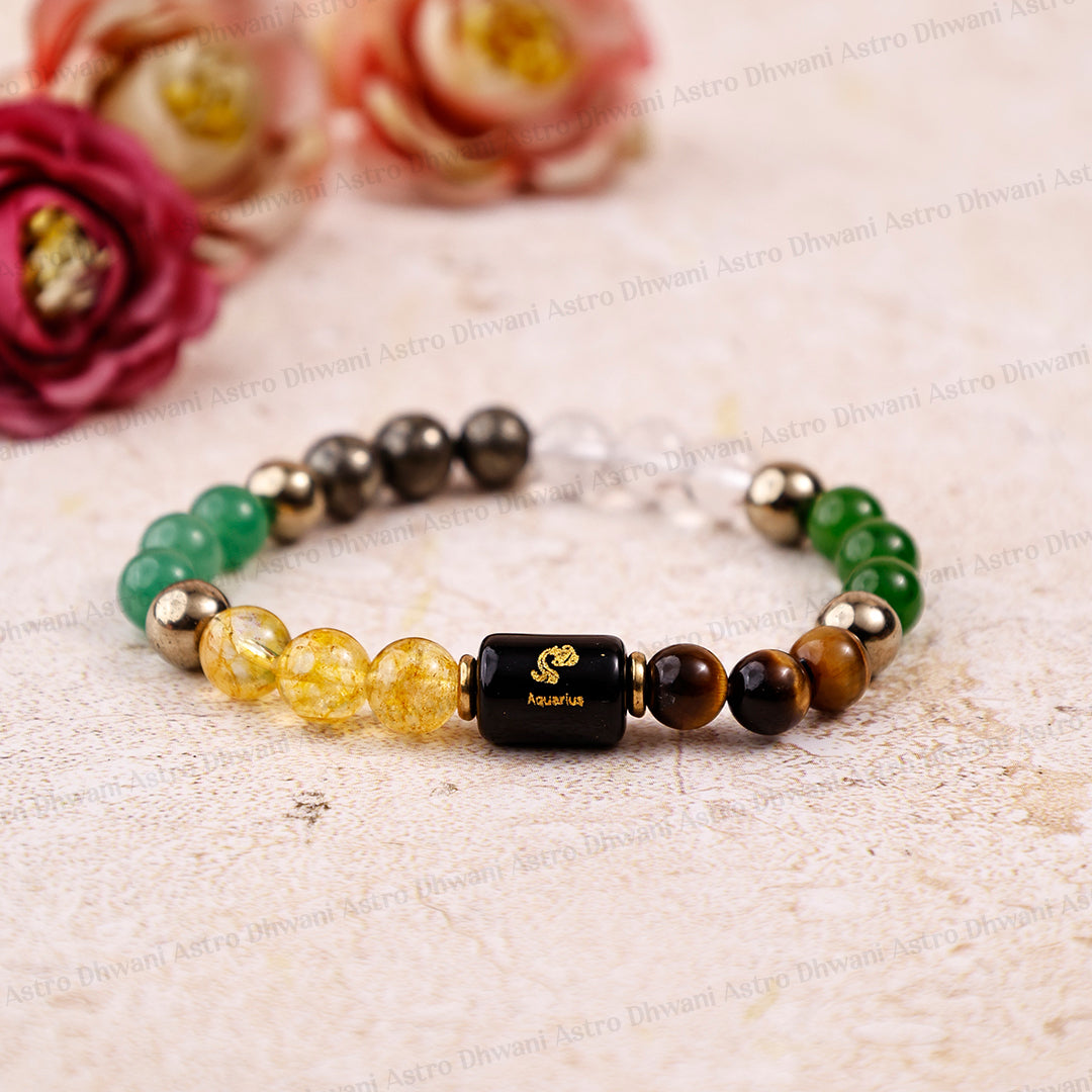 Dhan Yog Bracelet with Aquarius ( कुंभ ) Zodiac Sign