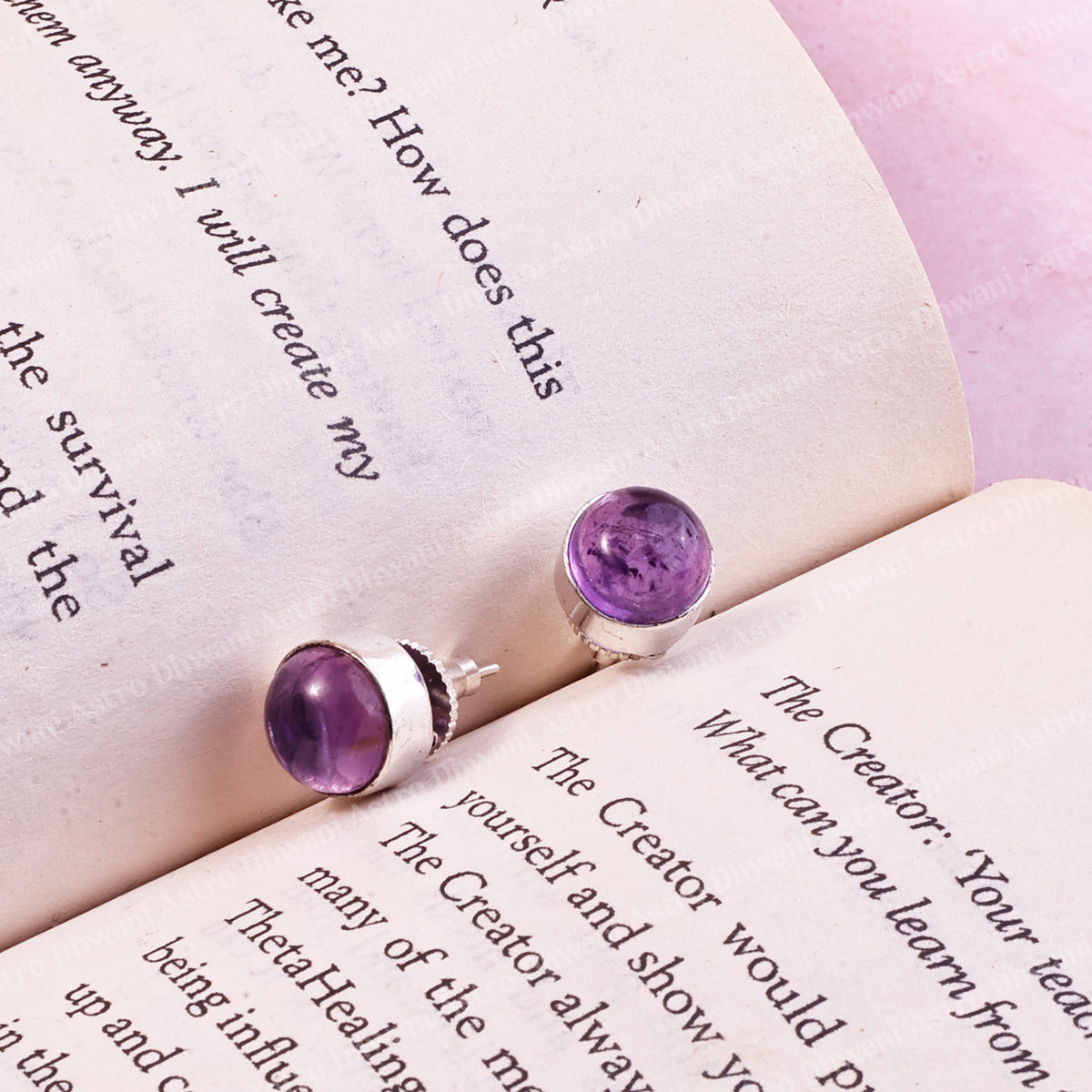 Amethyst Luck Magnet Earring - Abhimantrit