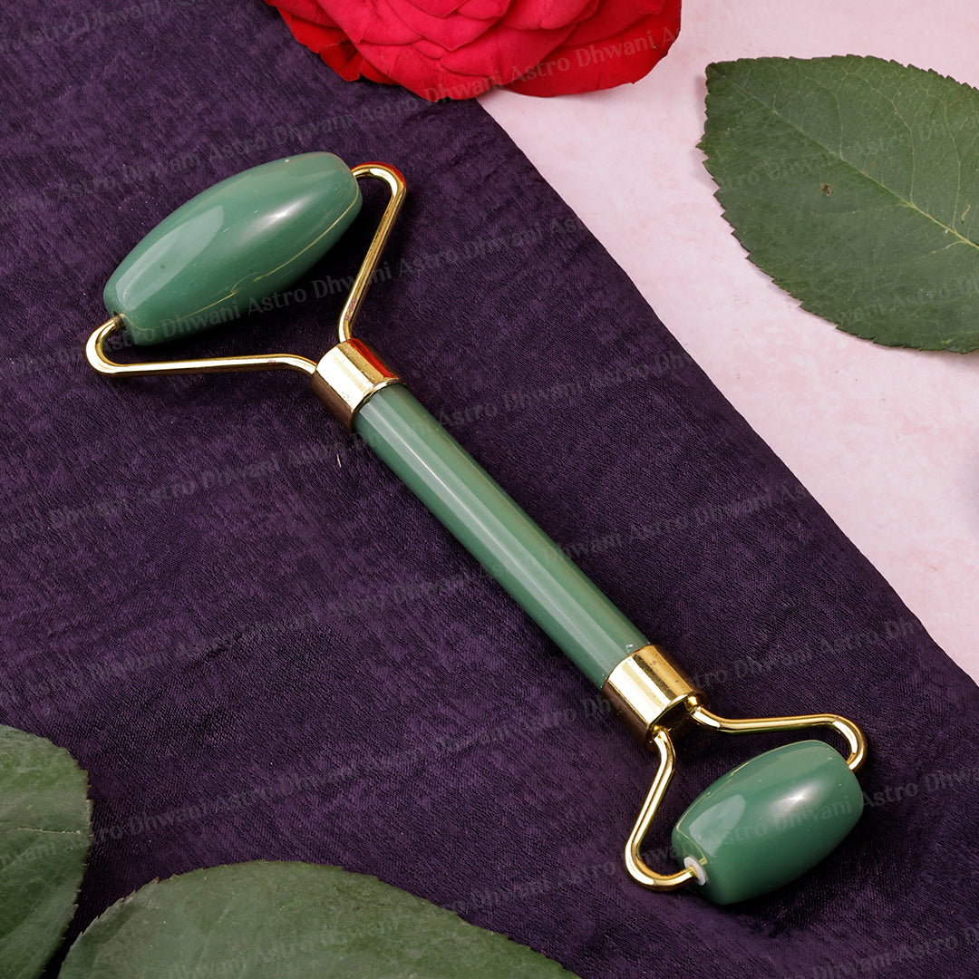Green Jade Face Roller - Abhimantrit & Certified