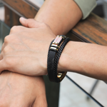 Rose Quartz Leather Bracelet 
