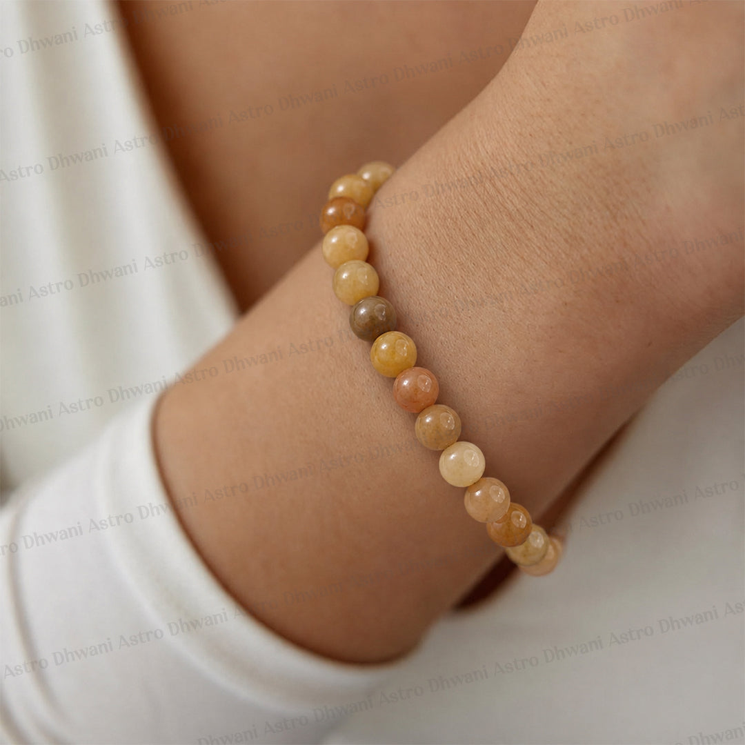 Fulfill Your Desires with Divine Blessings Bracelet (Yellow Aventurine) - Abhimantrit & Certified